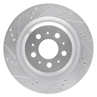 R1 Concepts® - eLINE™ Drilled and Slotted 1-Piece Rear Driver Side Brake Rotor