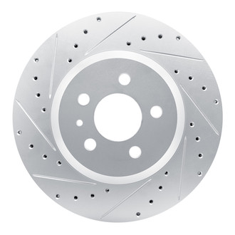 R1 Concepts® - eLINE™ Drilled and Slotted 1-Piece Front Driver Side Brake Rotor