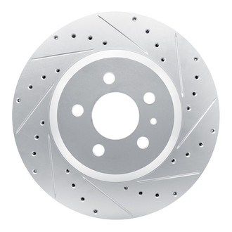 R1 Concepts® - eLINE™ Drilled and Slotted 1-Piece Front Passenger Side Brake Rotor