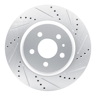 R1 Concepts® - eLINE™ Drilled and Slotted 1-Piece Rear Passenger Side Brake Rotor