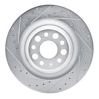 R1 Concepts® - eLINE™ Drilled and Slotted 1-Piece Rear Driver Side Brake Rotor