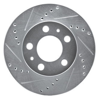 R1 Concepts® - eLINE™ Drilled and Slotted 1-Piece Front Driver Side Brake Rotor