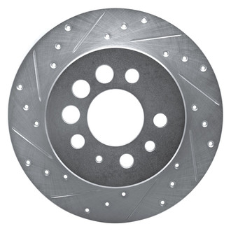 R1 Concepts® - eLINE™ Drilled and Slotted 1-Piece Rear Driver Side Brake Rotor