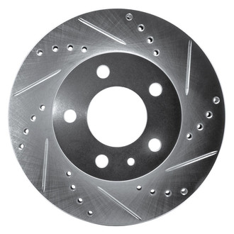 R1 Concepts® - eLINE™ Drilled and Slotted 1-Piece Front Passenger Side Brake Rotor