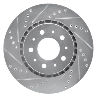 R1 Concepts® - eLINE™ Drilled and Slotted 1-Piece Front Driver Side Brake Rotor