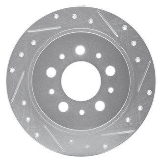 R1 Concepts® - eLINE™ Drilled and Slotted 1-Piece Rear Passenger Side Brake Rotor