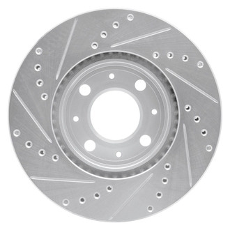 R1 Concepts® - eLINE™ Drilled and Slotted 1-Piece Front Driver Side Brake Rotor