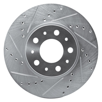 R1 Concepts® - eLINE™ Drilled and Slotted 1-Piece Front Driver Side Brake Rotor