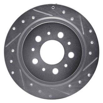 R1 Concepts® - eLINE™ Drilled and Slotted 1-Piece Rear Passenger Side Brake Rotor