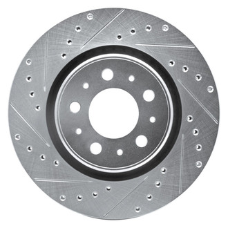 R1 Concepts® - eLINE™ Drilled and Slotted 1-Piece Front Driver Side Brake Rotor
