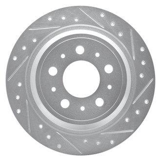 R1 Concepts® - eLINE™ Drilled and Slotted 1-Piece Rear Passenger Side Brake Rotor