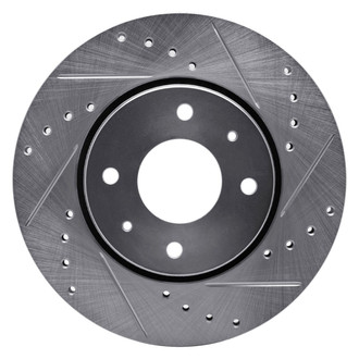 R1 Concepts® - eLINE™ Drilled and Slotted 1-Piece Front Passenger Side Brake Rotor