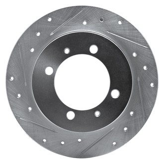 R1 Concepts® - eLINE™ Drilled and Slotted 1-Piece Rear Driver Side Brake Rotor