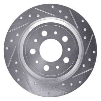 R1 Concepts® - eLINE™ Drilled and Slotted 1-Piece Rear Passenger Side Brake Rotor