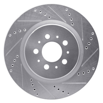R1 Concepts® - eLINE™ Drilled and Slotted 1-Piece Rear Passenger Side Brake Rotor