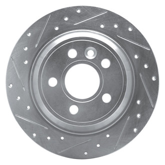 R1 Concepts® - eLINE™ Drilled and Slotted 1-Piece Rear Driver Side Brake Rotor