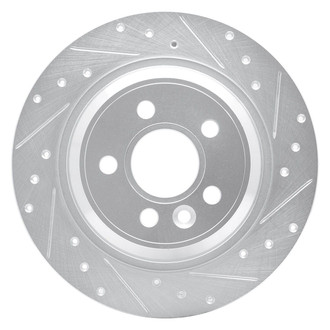 R1 Concepts® - eLINE™ Drilled and Slotted 1-Piece Rear Passenger Side Brake Rotor