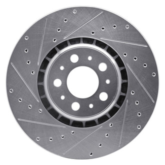 R1 Concepts® - eLINE™ Drilled and Slotted 1-Piece Front Driver Side Brake Rotor