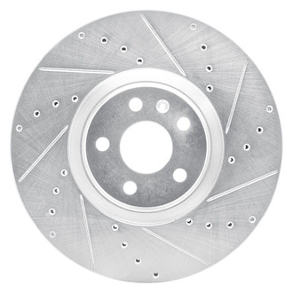 R1 Concepts® - eLINE™ Drilled and Slotted 1-Piece Front Passenger Side Brake Rotor
