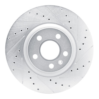 R1 Concepts® - eLINE™ Drilled and Slotted 1-Piece Front Passenger Side Brake Rotor