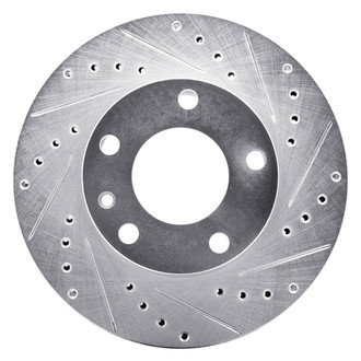 R1 Concepts® - eLINE™ Drilled and Slotted 1-Piece Front Passenger Side Brake Rotor