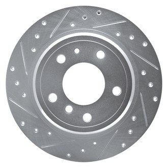 R1 Concepts® - eLINE™ Drilled and Slotted 1-Piece Rear Driver Side Brake Rotor