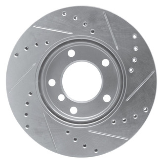 R1 Concepts® - eLINE™ Drilled and Slotted 1-Piece Front Driver Side Brake Rotor