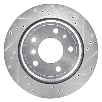 R1 Concepts® - eLINE™ Drilled and Slotted 1-Piece Rear Passenger Side Brake Rotor