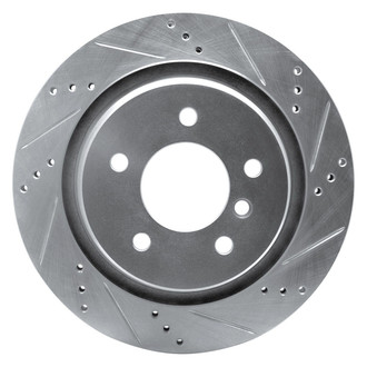 R1 Concepts® - eLINE™ Drilled and Slotted 1-Piece Rear Driver Side Brake Rotor