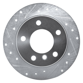 R1 Concepts® - eLINE™ Drilled and Slotted 1-Piece Rear Driver Side Brake Rotor