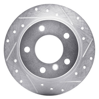 R1 Concepts® - eLINE™ Drilled and Slotted 1-Piece Rear Passenger Side Brake Rotor
