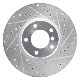 R1 Concepts® - eLINE™ Drilled and Slotted 1-Piece Front Passenger Side Brake Rotor