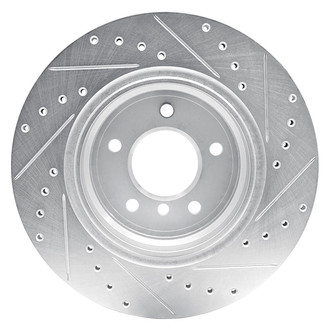 R1 Concepts® - eLINE™ Drilled and Slotted 1-Piece Rear Driver Side Brake Rotor