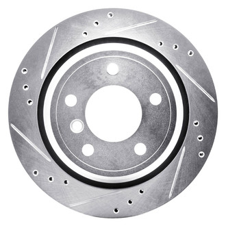 R1 Concepts® - eLINE™ Drilled and Slotted 1-Piece Rear Driver Side Brake Rotor