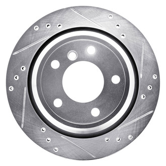R1 Concepts® - eLINE™ Drilled and Slotted 1-Piece Rear Passenger Side Brake Rotor