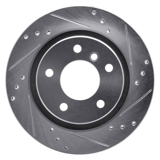 R1 Concepts® - eLINE™ Drilled and Slotted 1-Piece Rear Passenger Side Brake Rotor