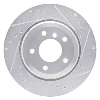 R1 Concepts® - eLINE™ Drilled and Slotted 1-Piece Rear Passenger Side Brake Rotor