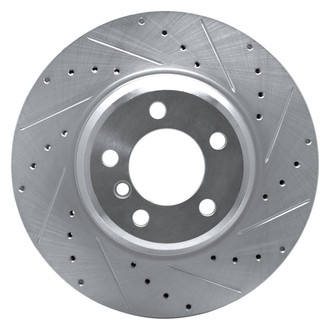 R1 Concepts® - eLINE™ Drilled and Slotted 1-Piece Front Passenger Side Brake Rotor