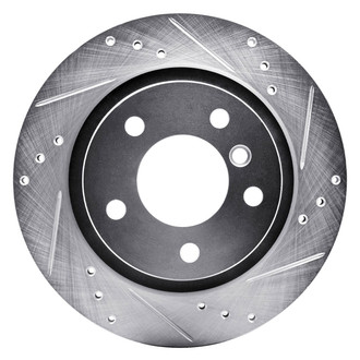 R1 Concepts® - eLINE™ Drilled and Slotted 1-Piece Rear Passenger Side Brake Rotor