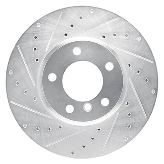 R1 Concepts® - eLINE™ Drilled and Slotted 1-Piece Front Driver Side Brake Rotor