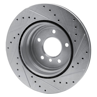 R1 Concepts® - eLINE™ Drilled and Slotted 1-Piece Rear Driver Side Brake Rotor