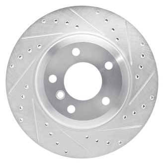 R1 Concepts® - eLINE™ Drilled and Slotted 1-Piece Rear Passenger Side Brake Rotor