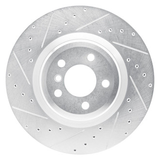 R1 Concepts® - eLINE™ Drilled and Slotted 1-Piece Rear Driver Side Brake Rotor