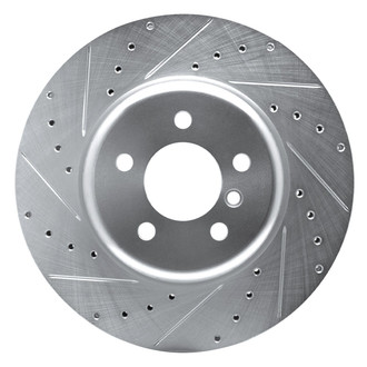 R1 Concepts® - eLINE™ Drilled and Slotted 1-Piece Front Driver Side Brake Rotor