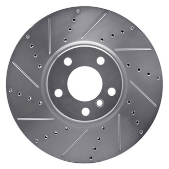 R1 Concepts® - eLINE™ Drilled and Slotted 1-Piece Front Passenger Side Brake Rotor