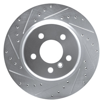R1 Concepts® - eLINE™ Drilled and Slotted 1-Piece Rear Driver Side Brake Rotor
