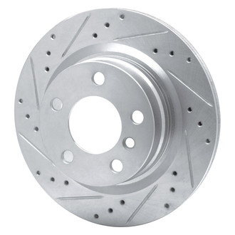 R1 Concepts® - eLINE™ Drilled and Slotted 1-Piece Rear Driver Side Brake Rotor