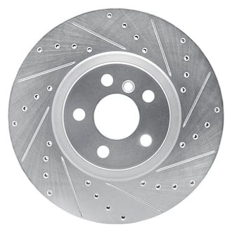 R1 Concepts® - eLINE™ Drilled and Slotted 1-Piece Front Passenger Side Brake Rotor