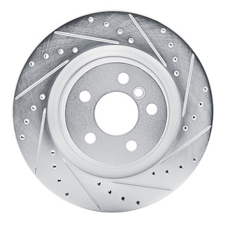 R1 Concepts® - eLINE™ Drilled and Slotted 1-Piece Rear Passenger Side Brake Rotor