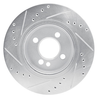R1 Concepts® - eLINE™ Drilled and Slotted 1-Piece Front Passenger Side Brake Rotor
